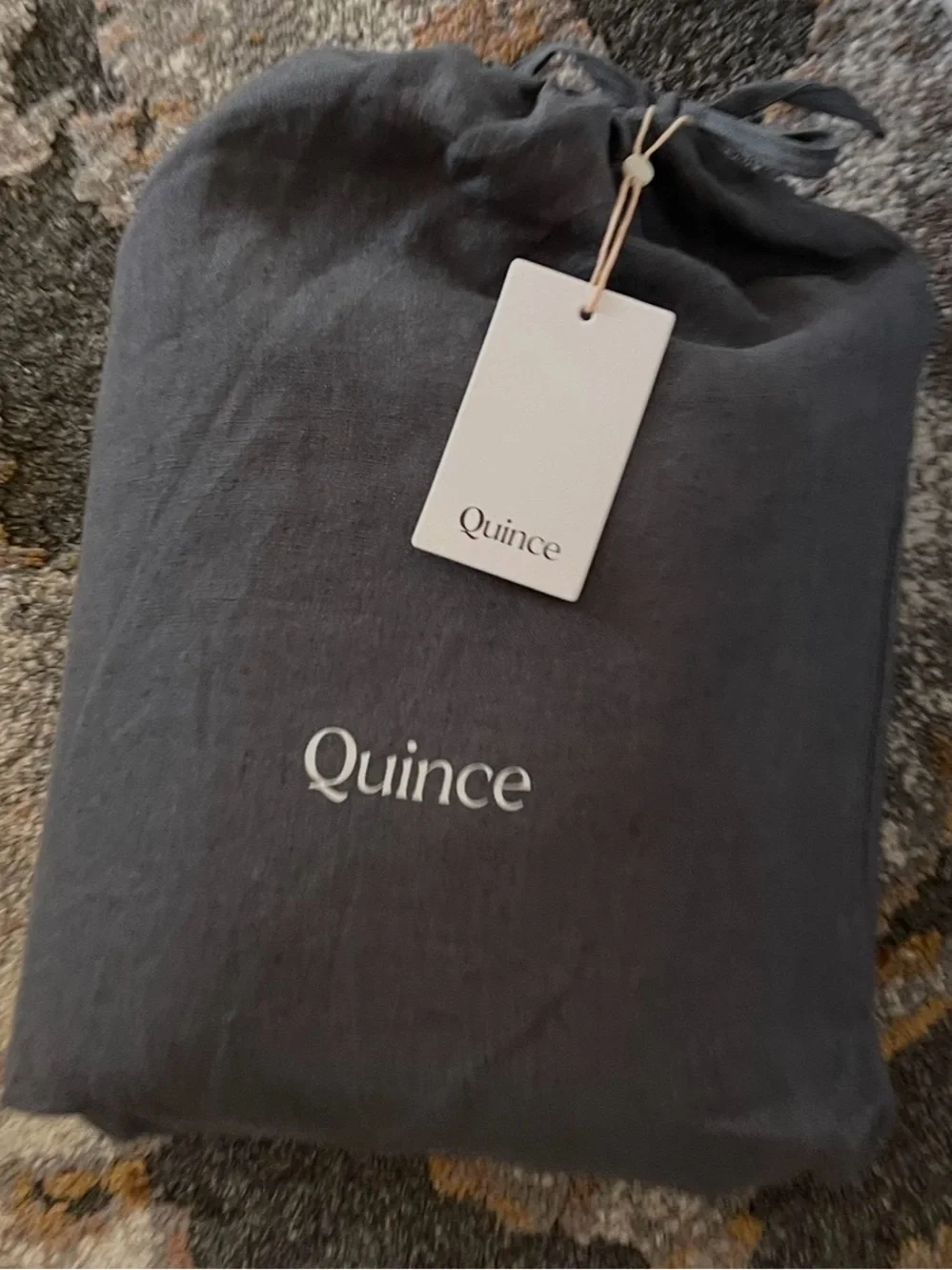 NWT Quince European Linen Duvet Cover, Full/Queen (Nightfall)